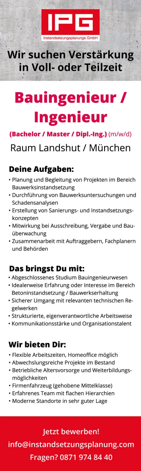 Stellenangebot Landshut München ©Grafik: peppUP